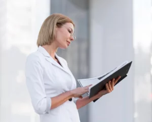 Nurse with folder